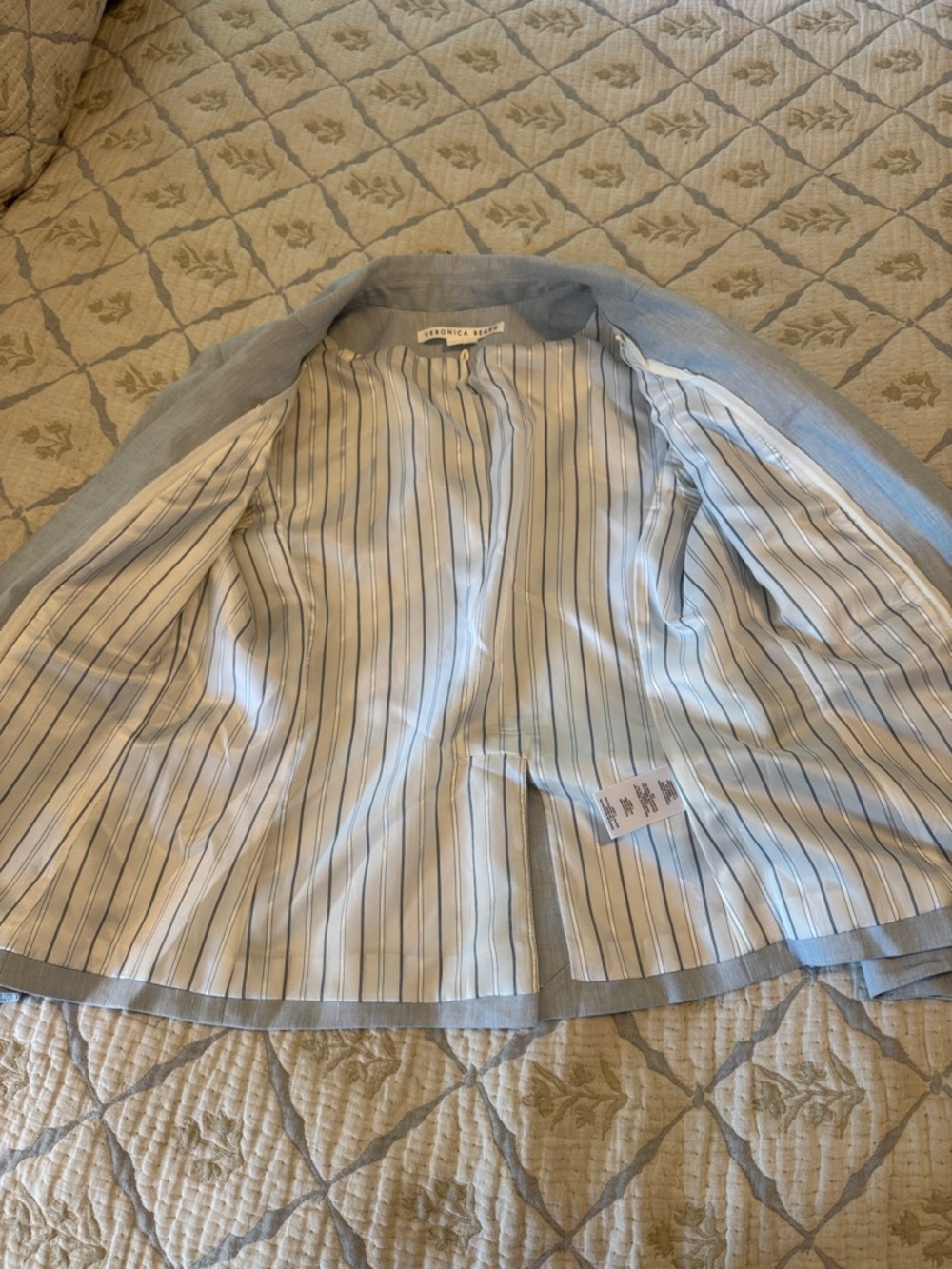 Veronica Beard Dickey Blazer with White Striped Lining - Picture 3 of 6